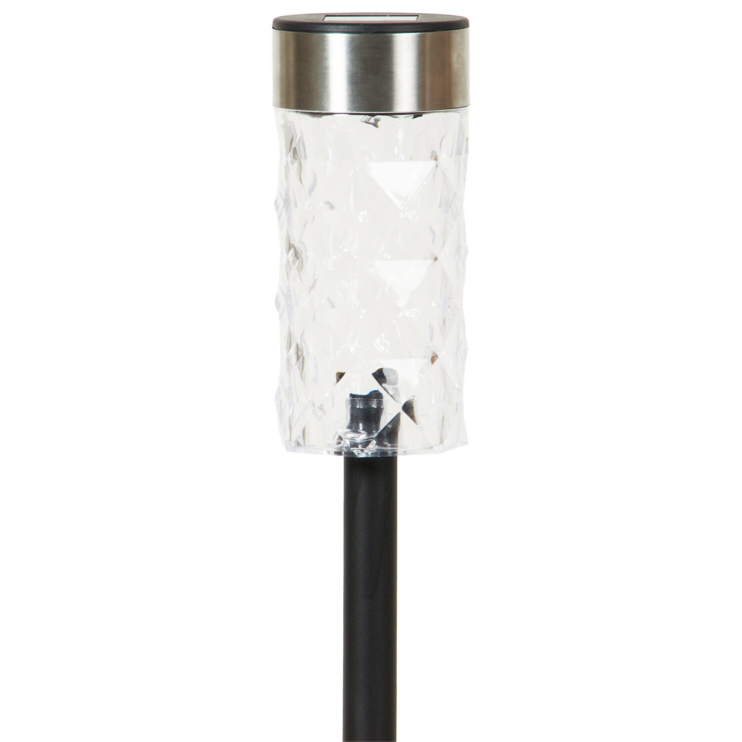 2 in 1 Solar Crystal Effect Light - Black and Clear Image 1