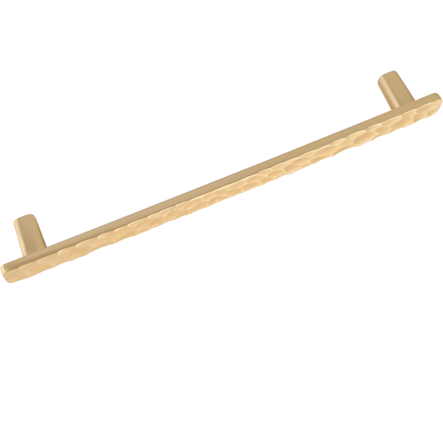 Pack of 2 Dalston Hammered Cabinet Handles Brushed Brass 192 mm Image 2