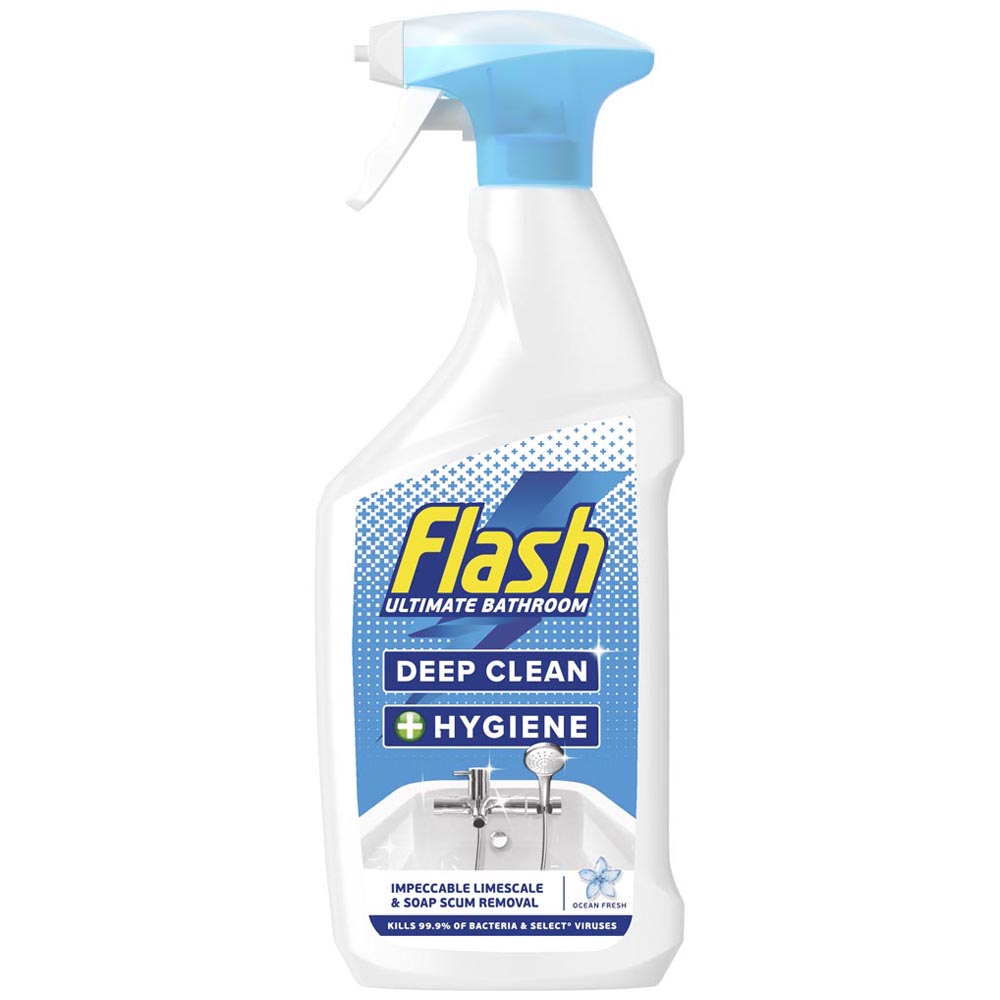 Flash Ultimate Bathroom Anti-Bacterial Cleaning Spray 750ml Image 1