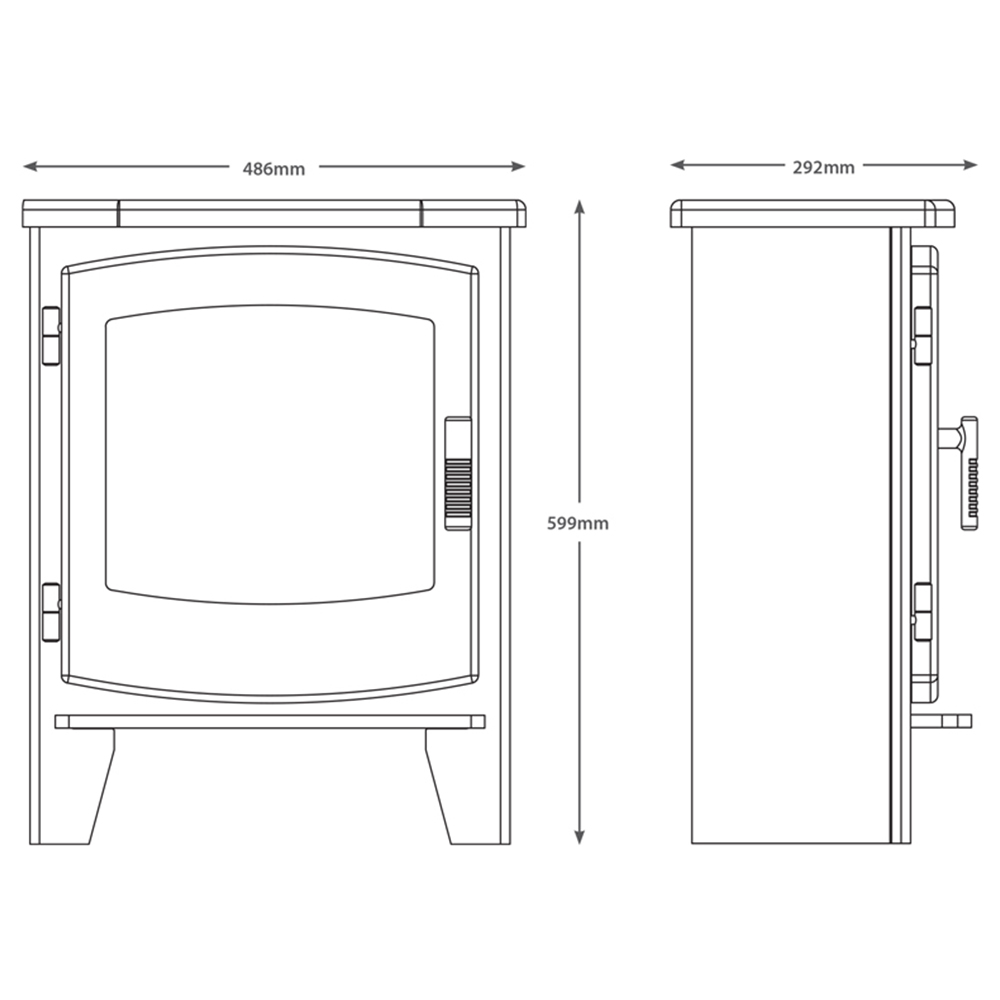 Be Modern Beacon SML Black Electric Stove Image 5
