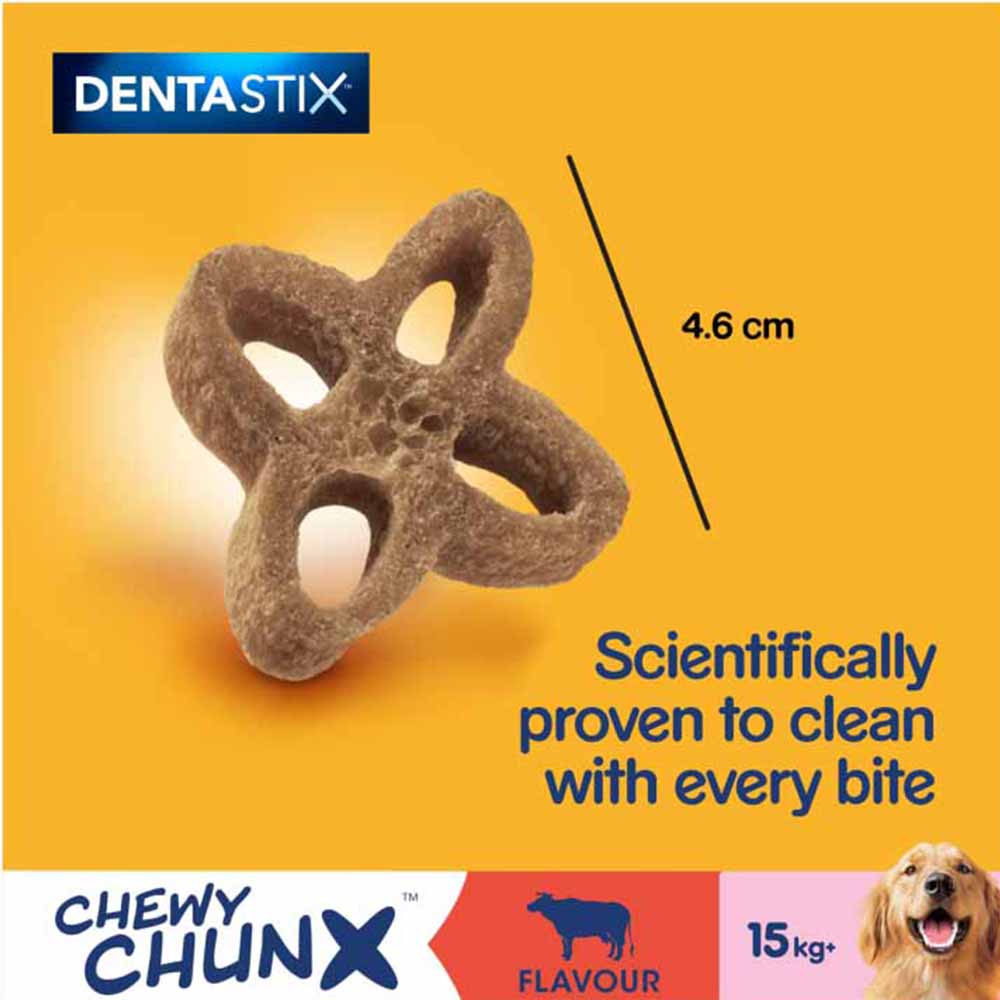 Pedigree Dentastix Chewy Chunx Maxi Beef Dog Treats 68g Image 9
