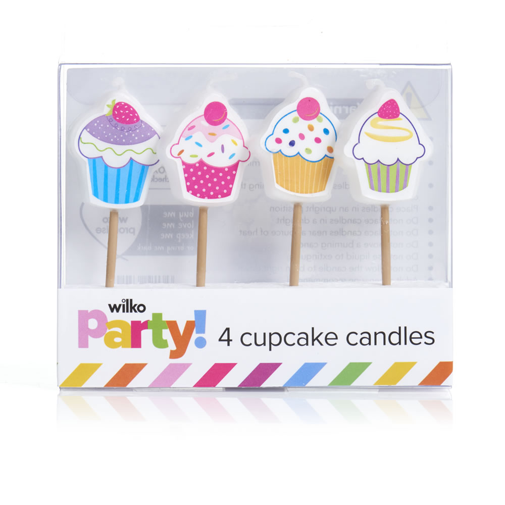 Wilko Party Cupcake Candles 4pk Image