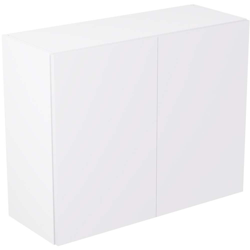 Kitchen Kit Slab Gloss White Flatpack Wall Kitchen Cabinet 900mm Image 1