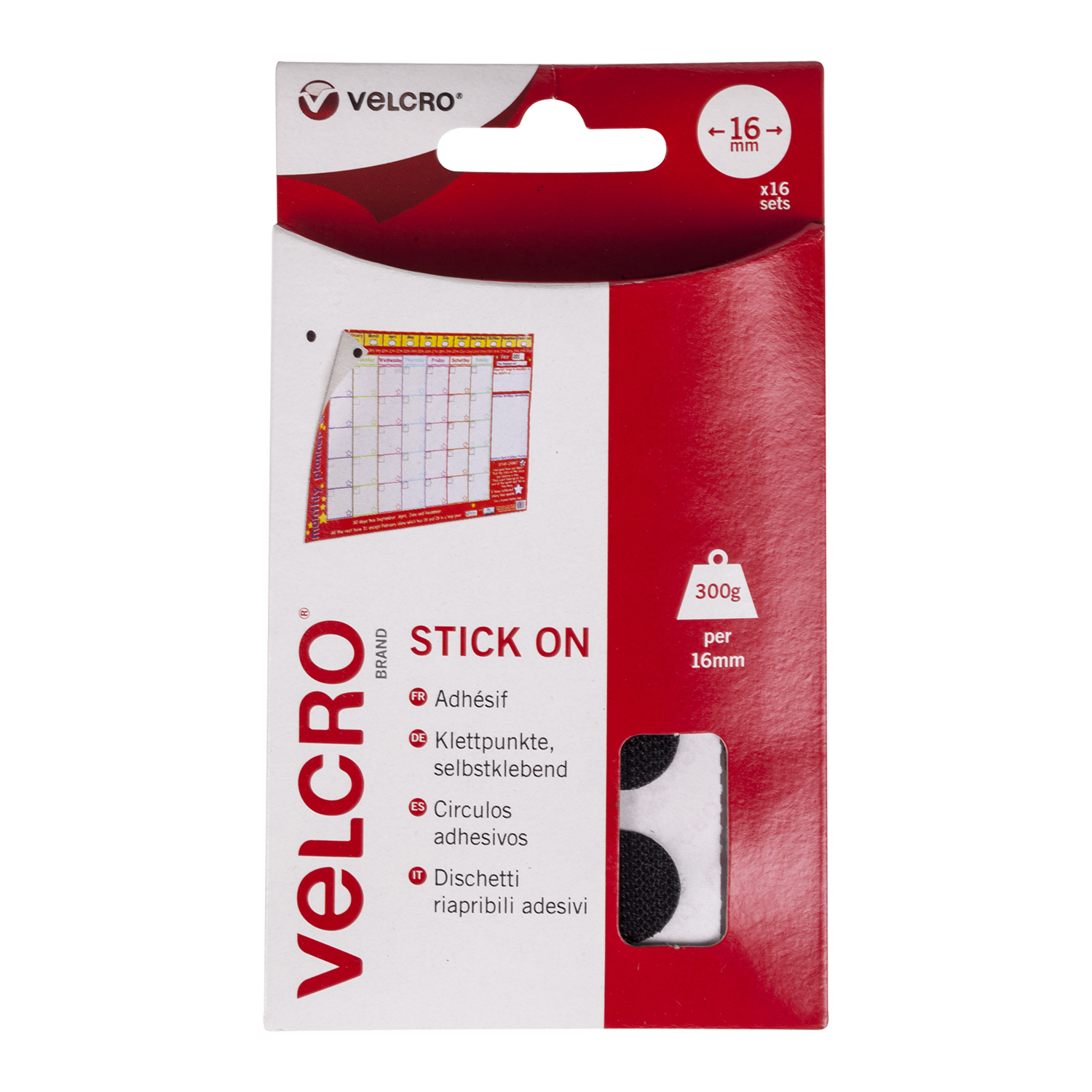 VELCRO Brand Stick On Coins - Black Image