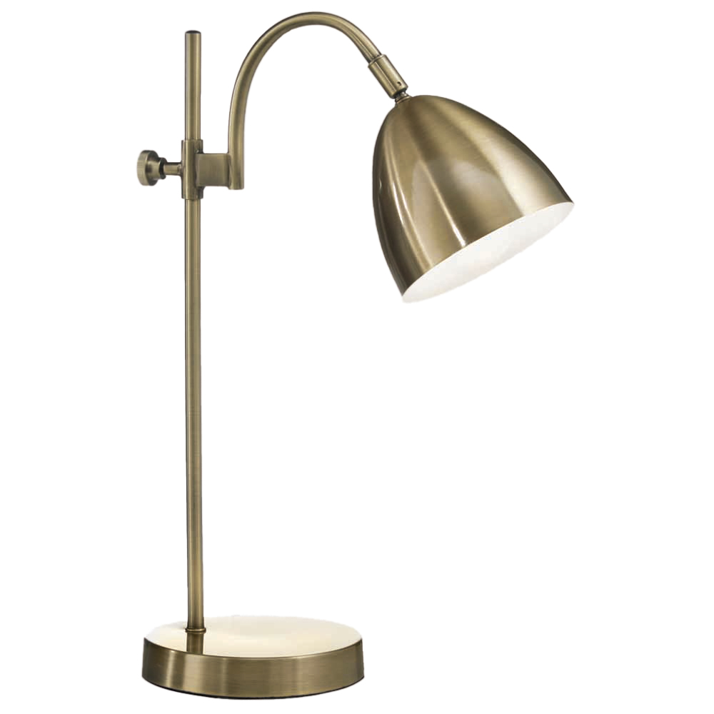 The Lighting and Interiors Antique Brass Seb Table Lamp Image 1