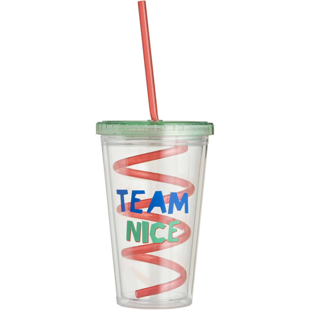 Wilko Team Nice Twisty Straw Tumbler Wilko