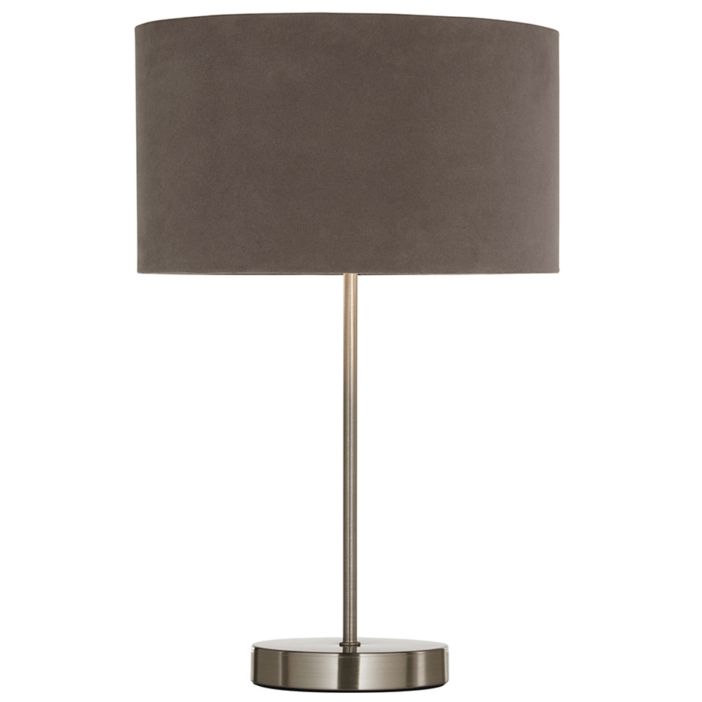 Velvie Table Lamp - Grey/Chrome Image 1