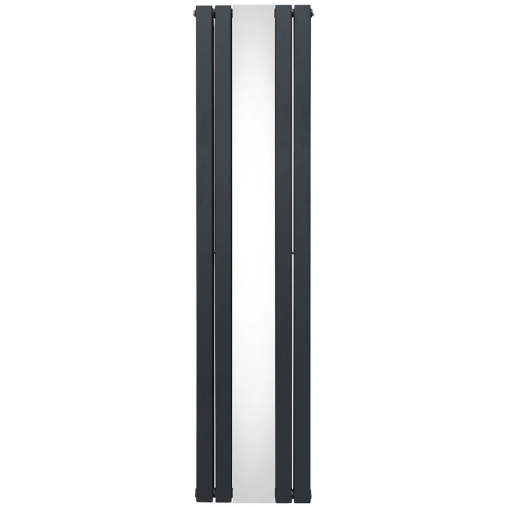 Monster Shop 6012BTU Anthracite Grey Flat Panel Mirror Radiator 1800 x 425mm Image 1