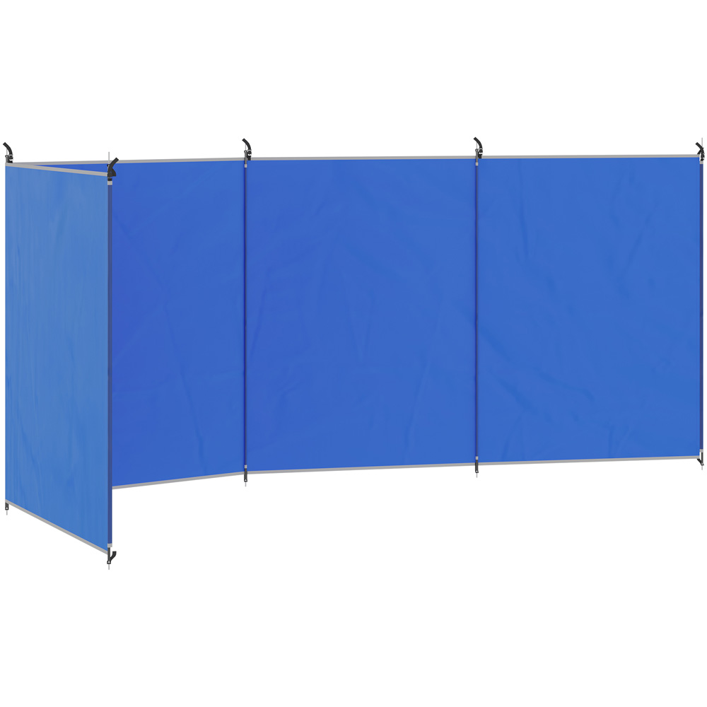 Outsunny Blue Outdoor Privacy Shield with Carry Bag 4.5 x 1.5m Image 1