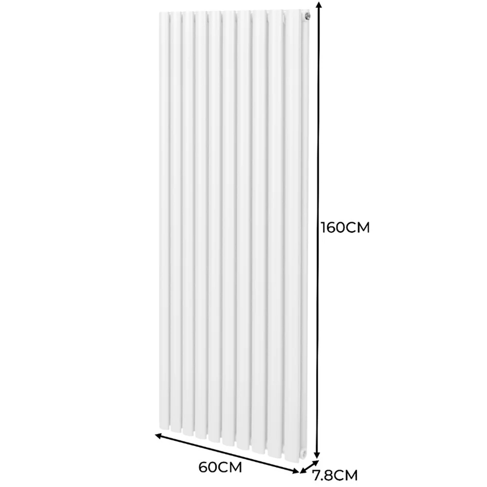 Monster Shop 6691BTU White Oval Column Radiator and Valves 1600 x 600mm Image 6