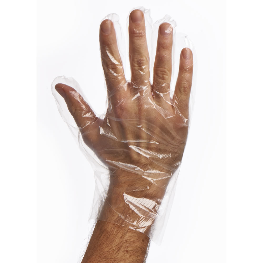 Wilko Disposable Polythene Decorator Gloves One Size 25 pack Image