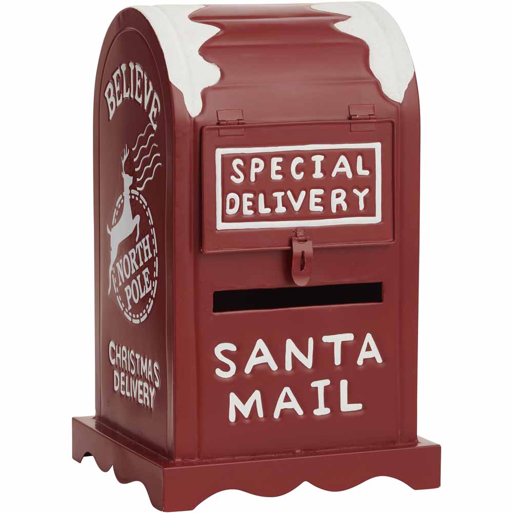 Wilko Traditional Red Santa Mailbox Image 2