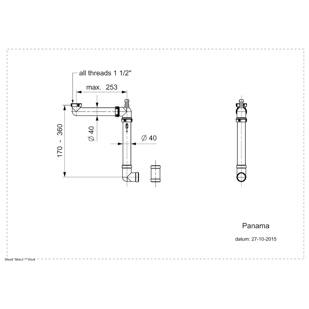 Reginox Panama Space Saving Siphon Image 3