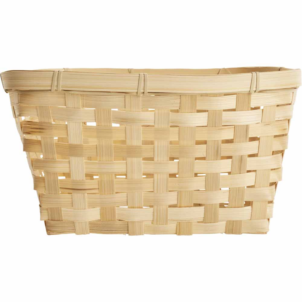 Single Wilko Large Bamboo Basket in Assorted styles Image 2