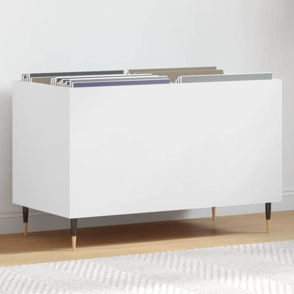 vidaXL White Record Cabinet Image 1