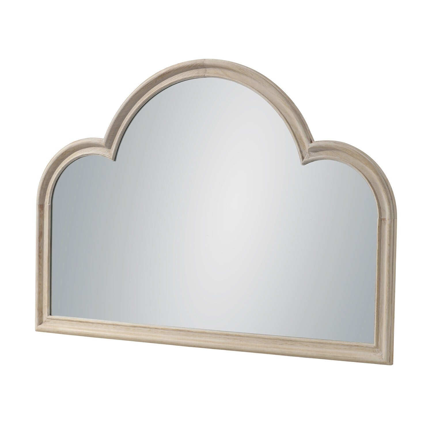 Maeve Washed Wooden Mirror - Wood / 70cm Image 3