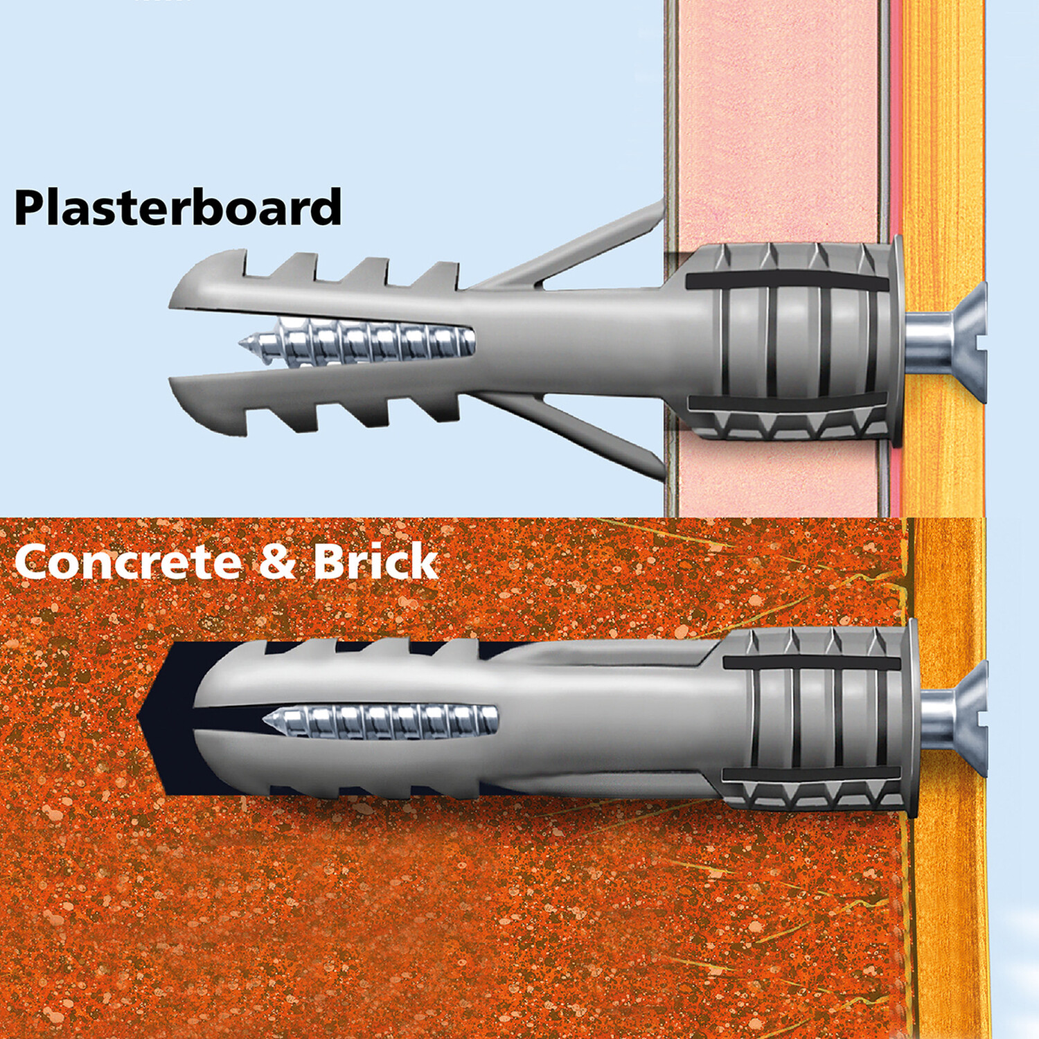 Pack of 52 Plasplugs All In One Fixings Image 3
