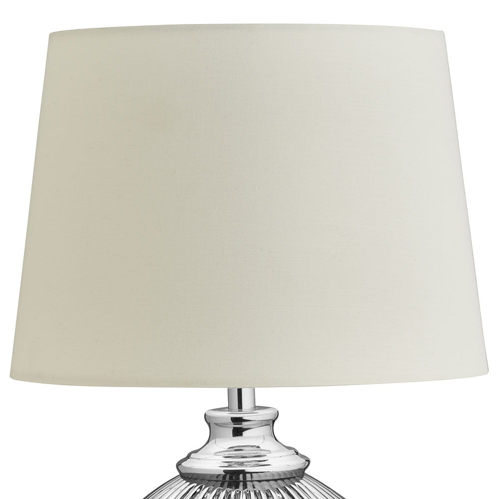 Wilko Ribbed Glass Table Lamp Image 2