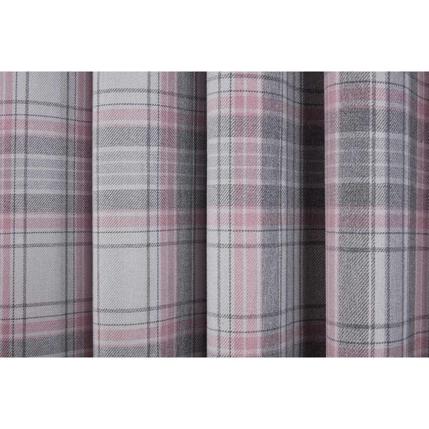 Divante Hatfield Blush Check Blackout Curtains 168 x 183cm Image 4