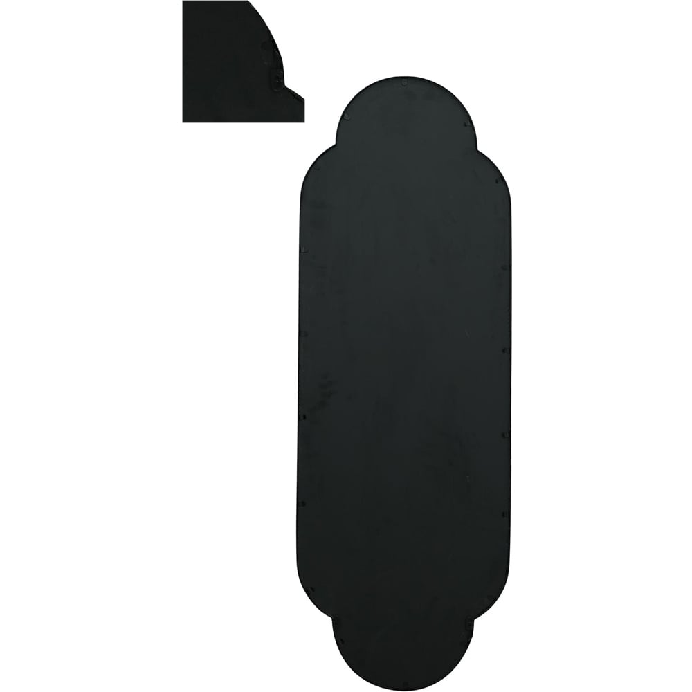 MirrorOutlet The Duplici Black Metal Double Arched Oval Outdoor Garden Wall Mirror 150 x 52cm Image 4