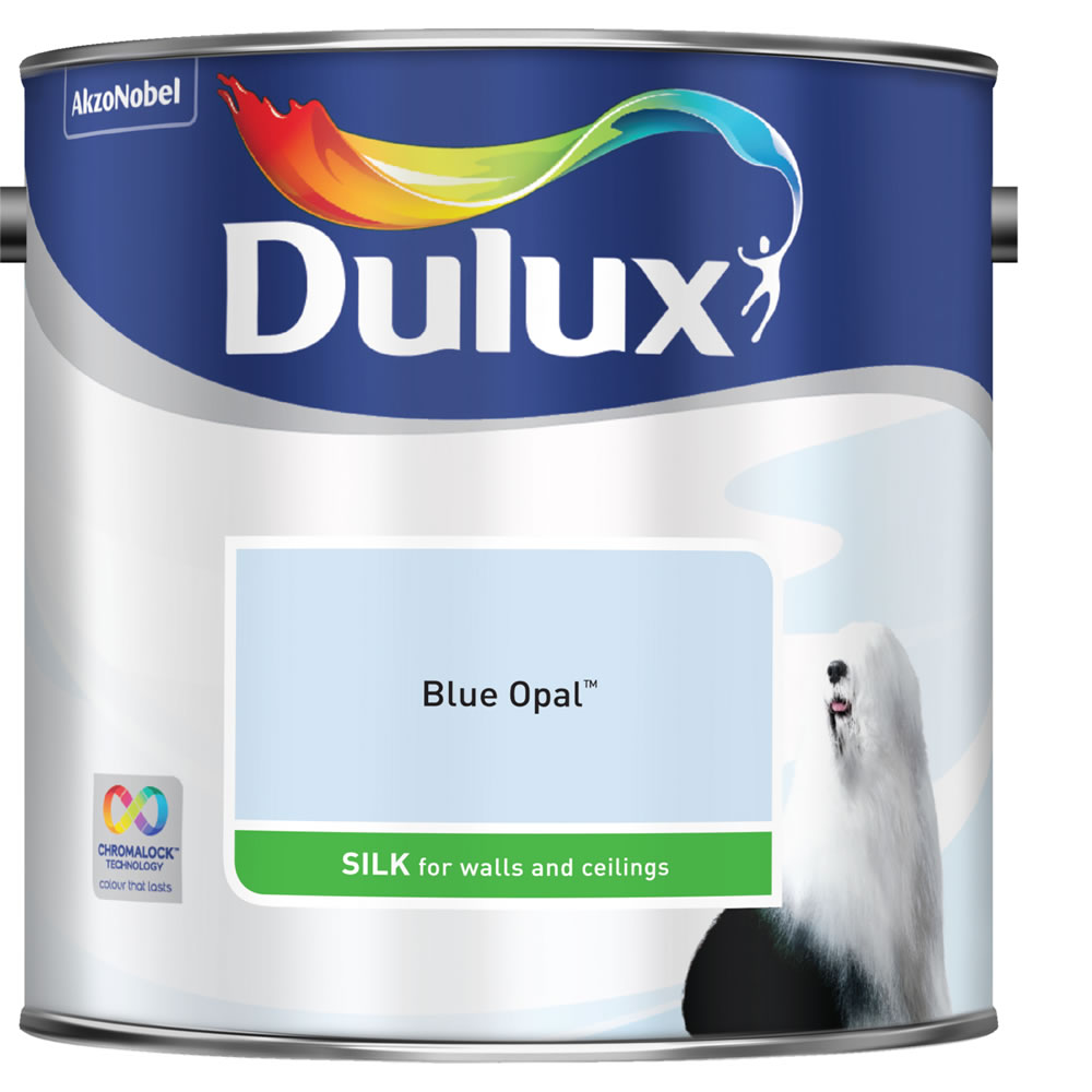 Dulux Blue Opal Silk Emulsion Paint 2.5L Image 1