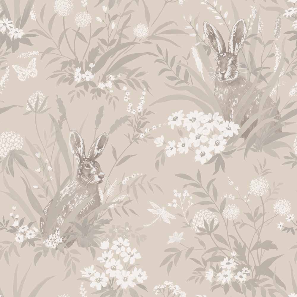 Holden Decor Aayla Hares Taupe Wallpaper Image 1