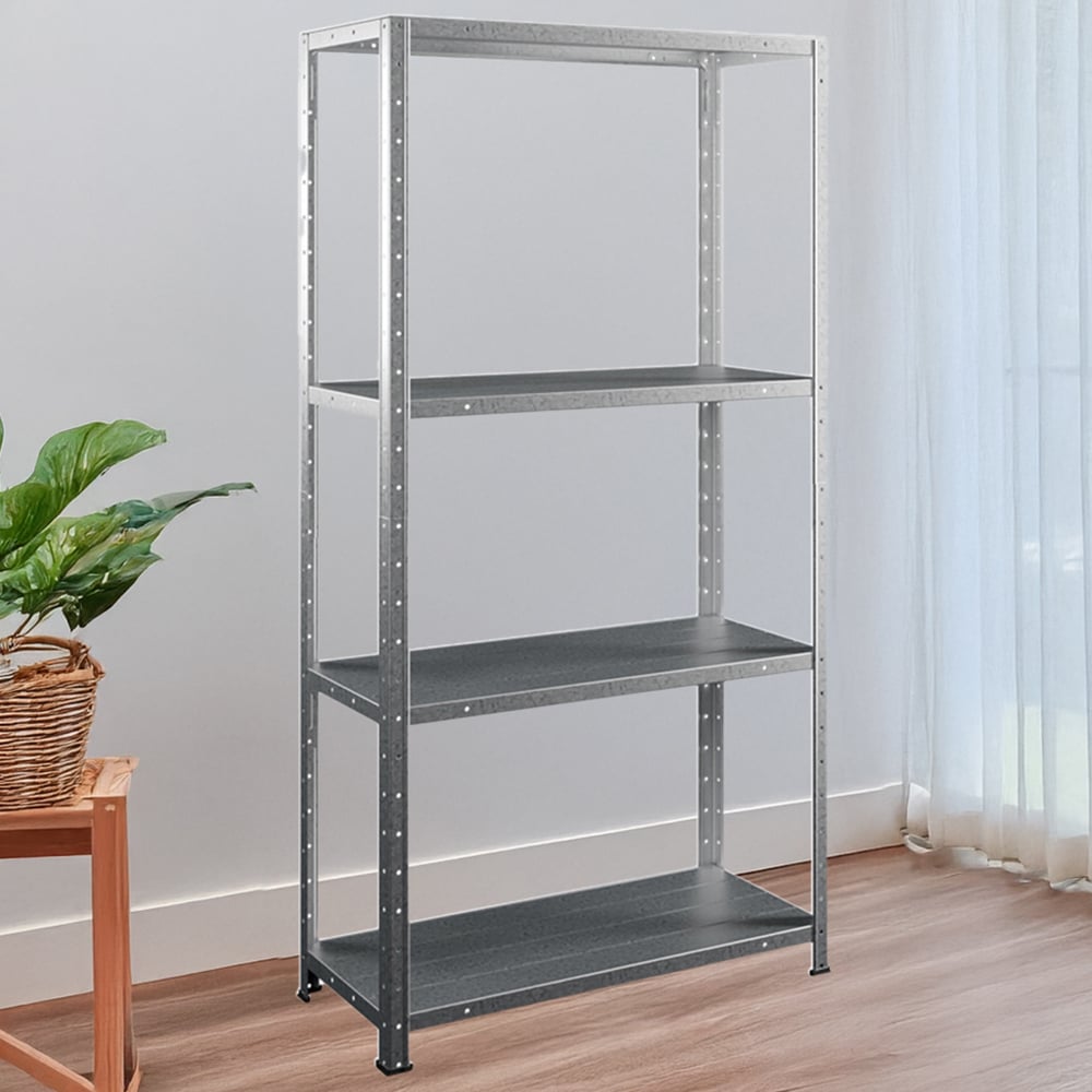 Handy 4 Tier Galvanised Shelving Unit 71 x 137 x 30.5cm Image 2