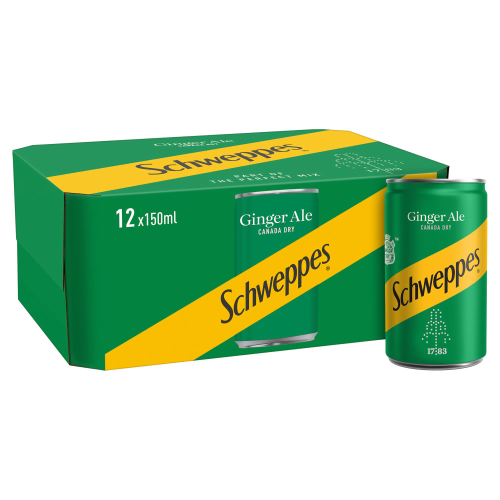 Schweppes Canada Dry Ginger Ale 12 x 150ml Image 1