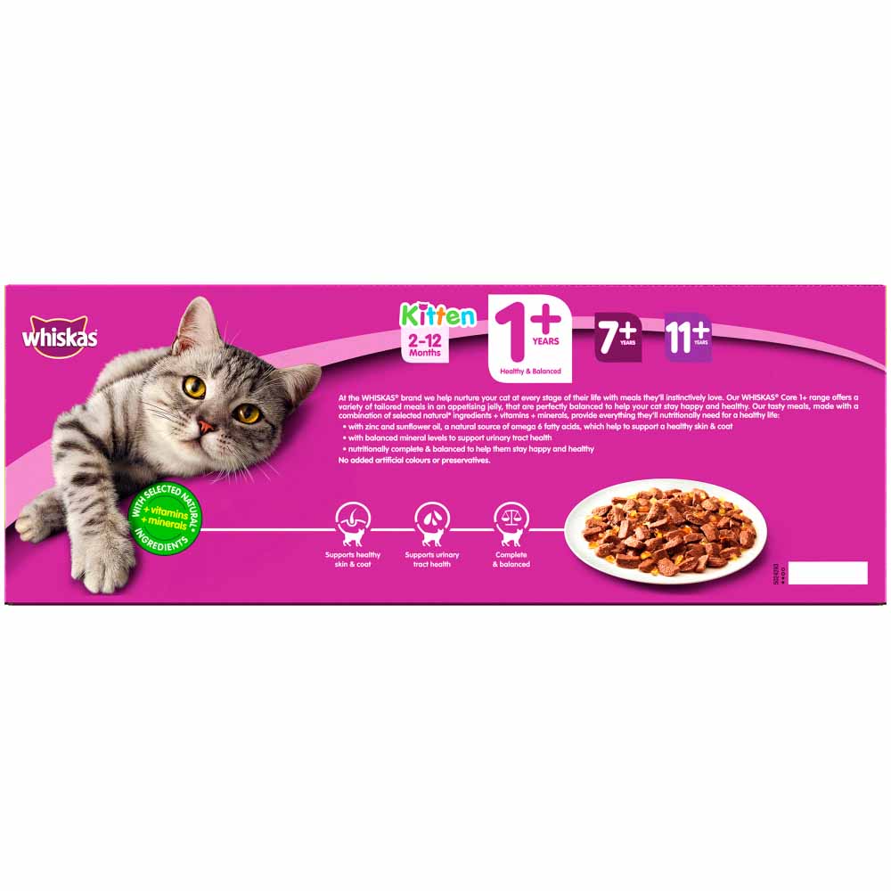 Whiskas Adult Wet Cat Food Pouches Fish & Meat in Jelly Mega Pack 40 x 100g Image 5