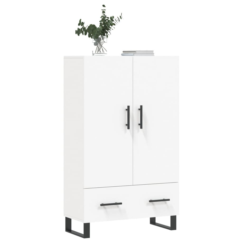 vidaXL 2 Door Single Drawer White Highboard Image 3