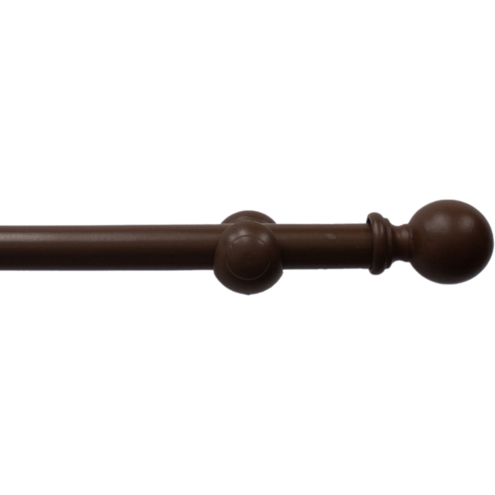 Caecus FX 160cm Wooden Walnut Eyelet Curtain Pole Image 1