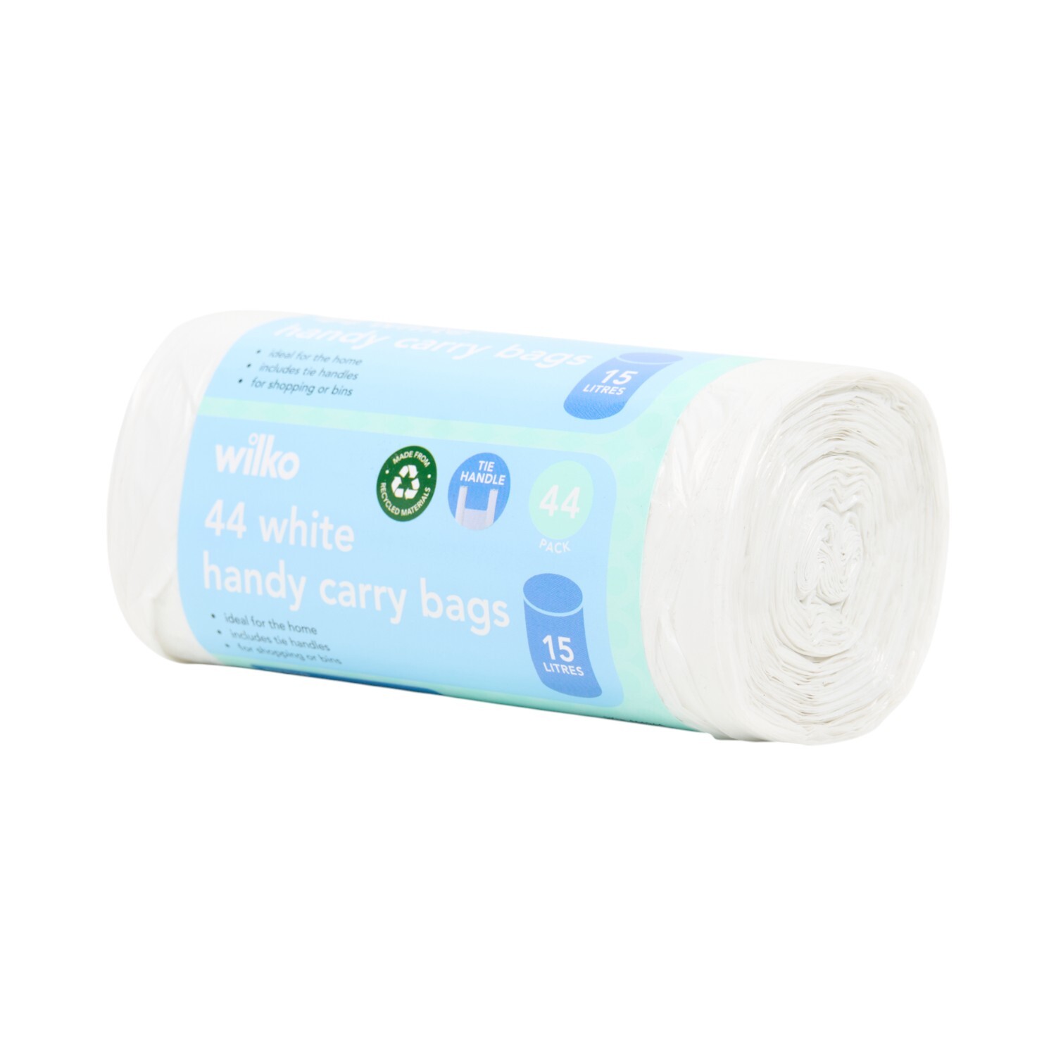 Pack of 44 Tie Handle Bags White Image 2