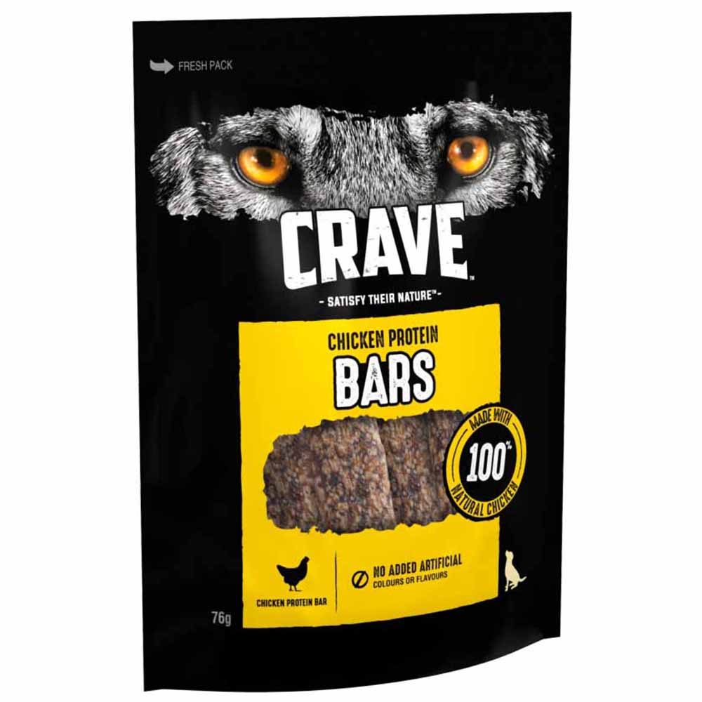 Crave Chicken Protein Bar Adult Dog Treat 76g Image 3