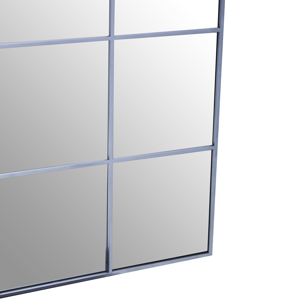 Premier Housewares Silver Finish Frame Grid Wall Mirror Image 4