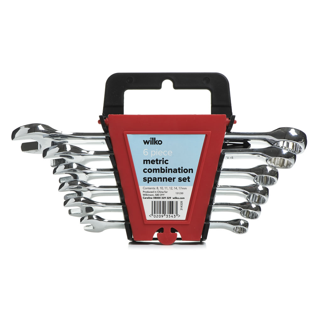 Wilko 6 Piece Metric Combination Spanner Set Image 2