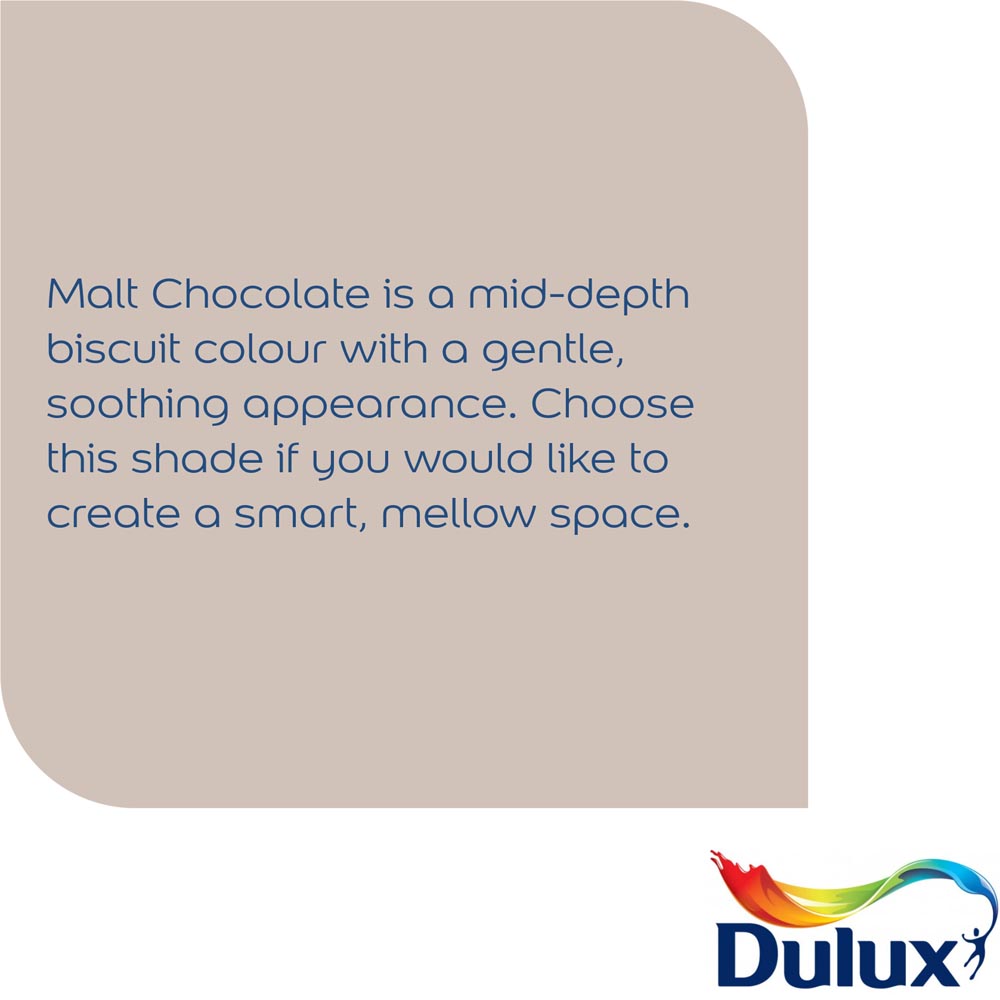 Dulux Easycare Washable & Tough Walls & Ceilings Malt Chocolate Matt Emulsion Paint 2.5L Image 7