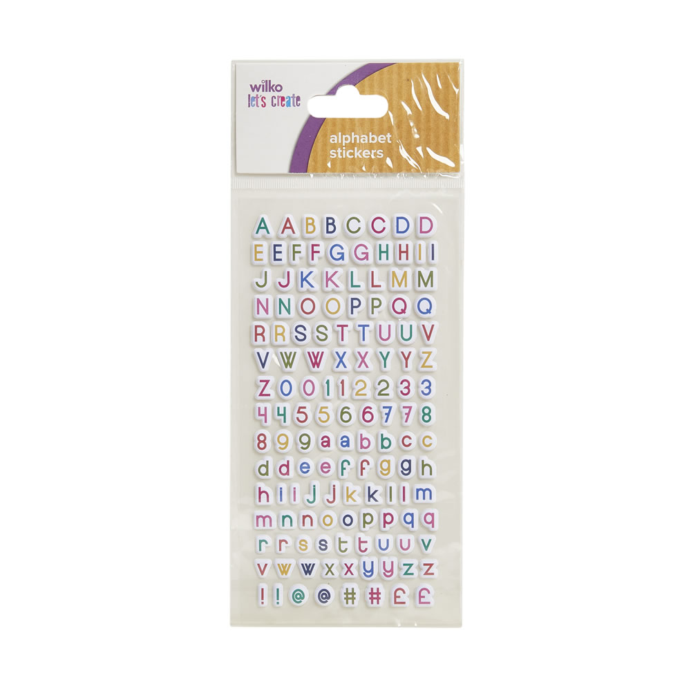 Wilko Alphabet Stickers Image