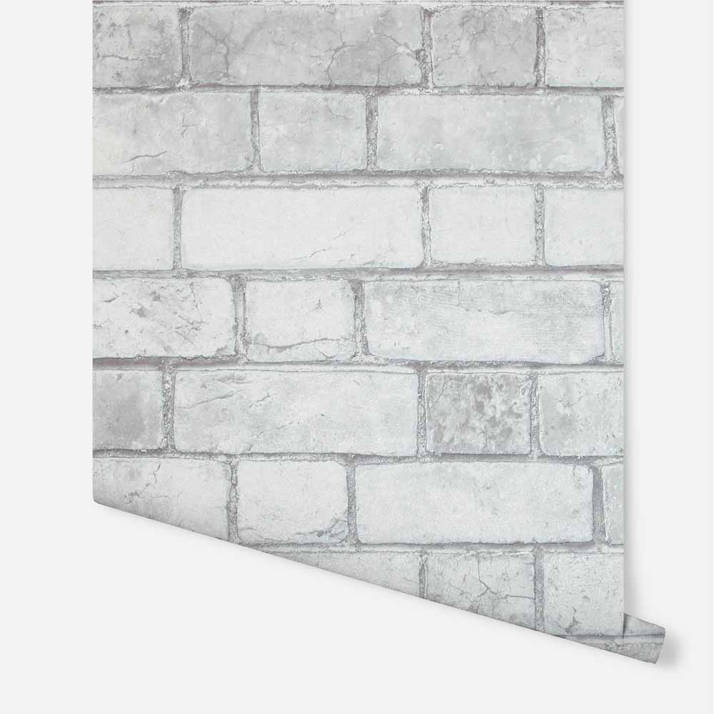 Arthouse Brickwork White Wallpaper Image 3