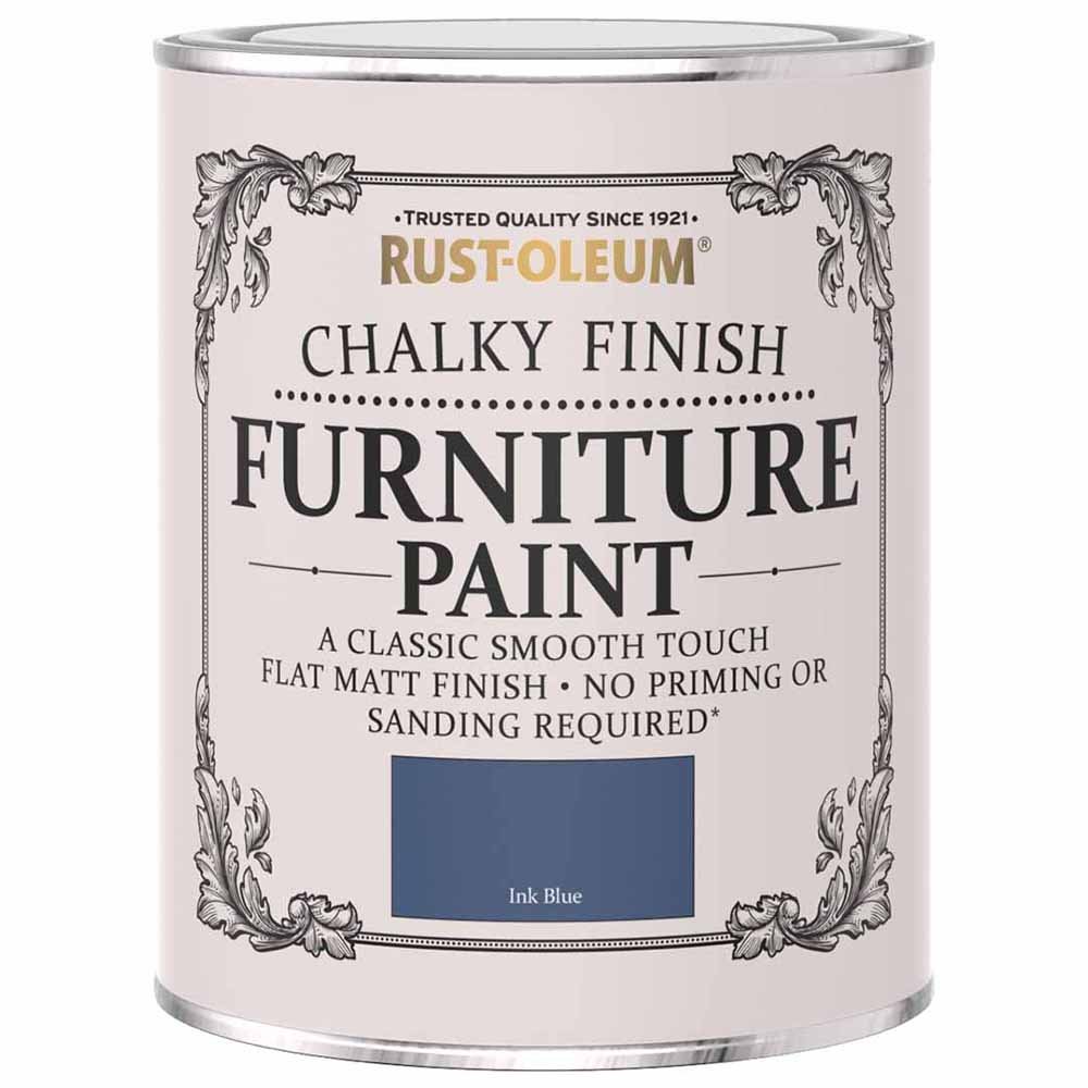 Rust-Oleum Chalky Furniture Paint Ink Blue 125ml Image 2