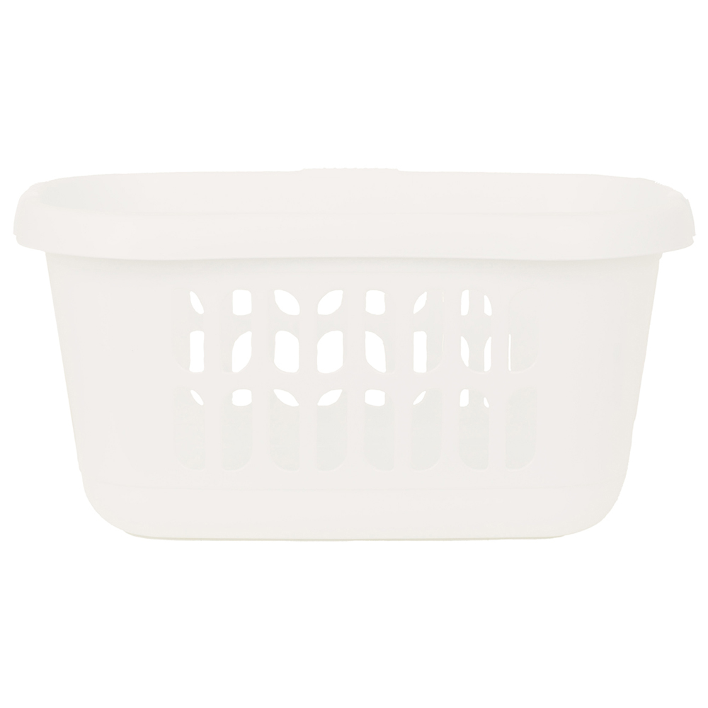 2 x Wham Casa Plastic Hipster Laundry Basket Soft Cream Image 3