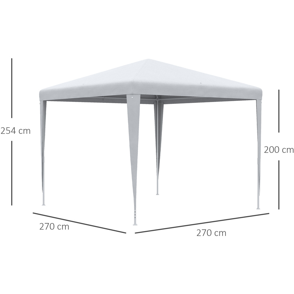 Outsunny 2.7 x 2.7m White Party Tent Gazebo Image 7