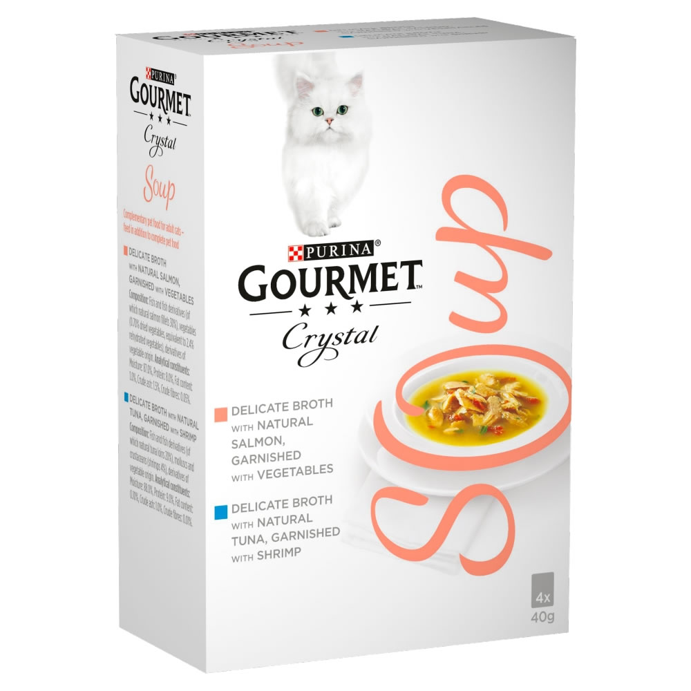Gourmet Soup Multi Variety Salmon Cat Food 4 x 40g Image 2