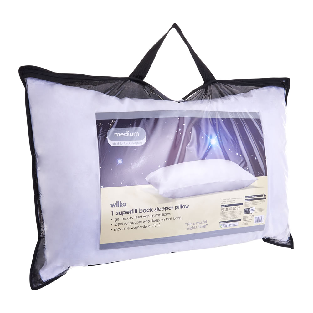 Wilko Superfull Back Sleeper Pillow Wilko