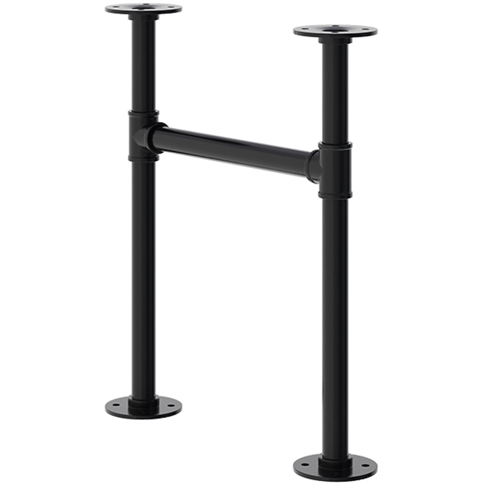 Living and Home 2 Pack Black Industrial H Shaped Anti Slip Iron Table Leg 30 x 7 x 40cm Image 3