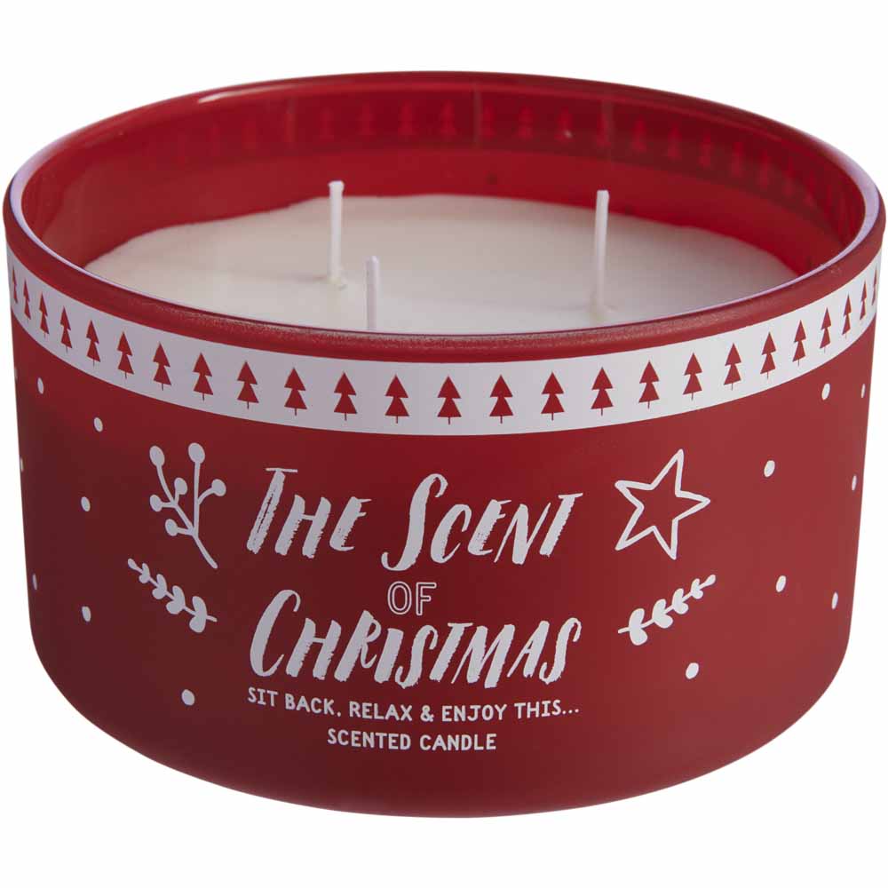 Wilko Spiced Berries 3 Wick Christmas Candle Image 1