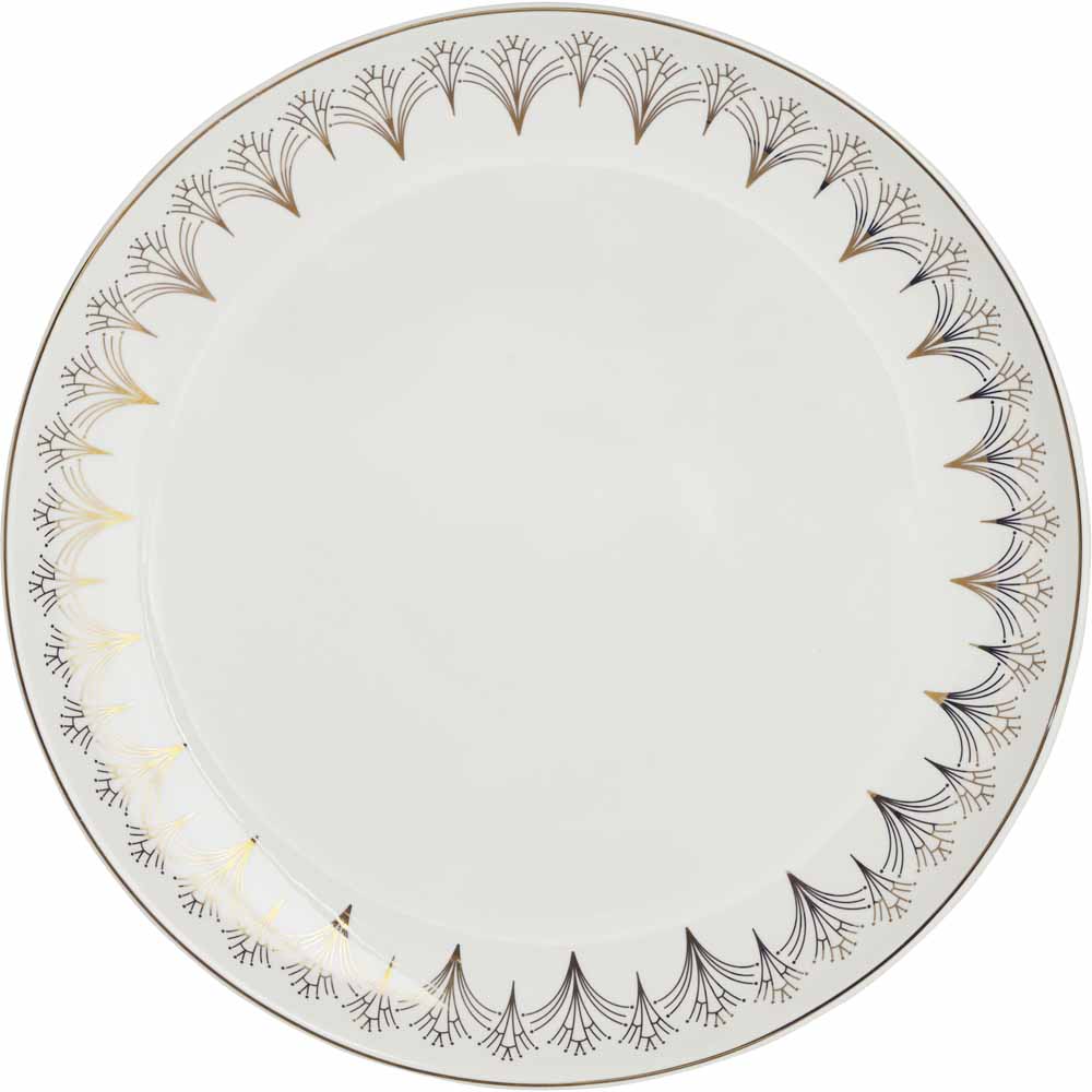 Wilko Luxe Sparkle Gold Dinner Plate Image 1