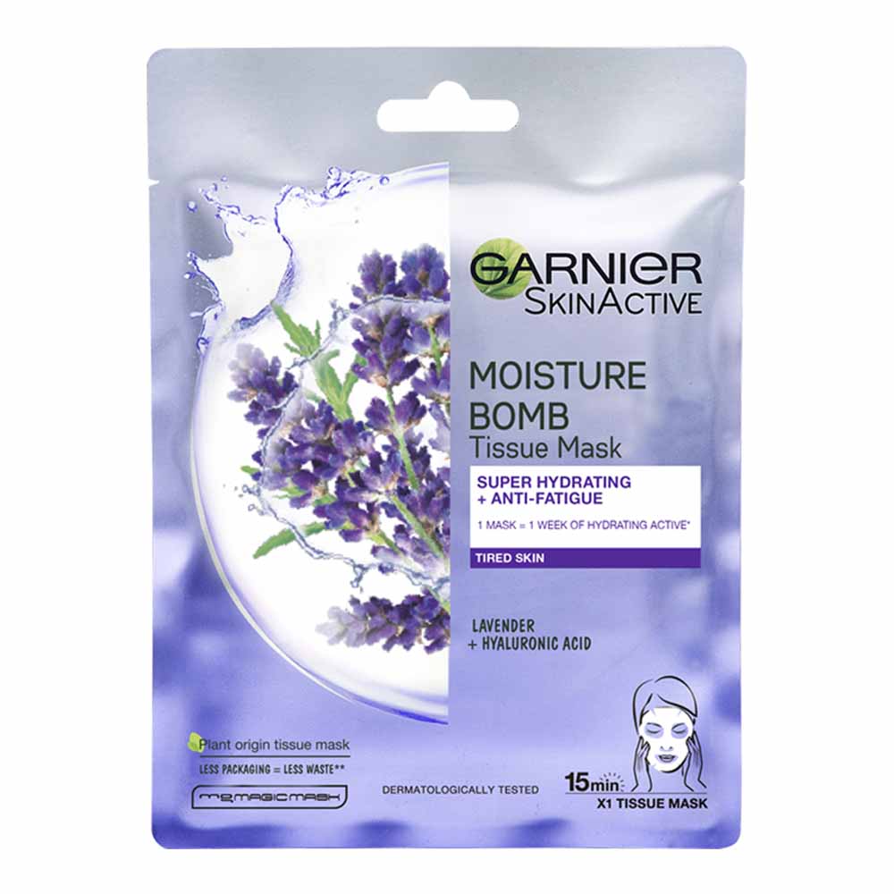 Garnier Moisture Bomb Lavender Hydrating Tissue Face Mask Image 1