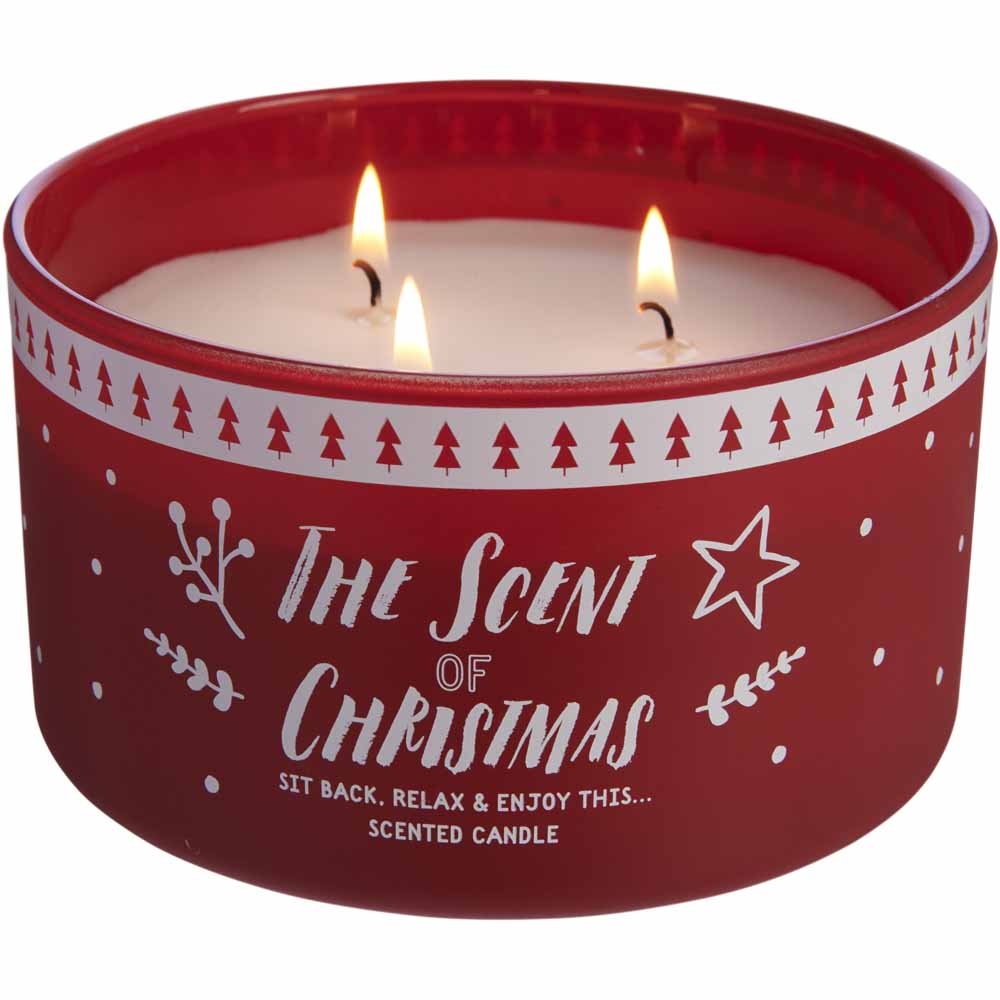 Wilko Spiced Berries 3 Wick Christmas Candle Image 2