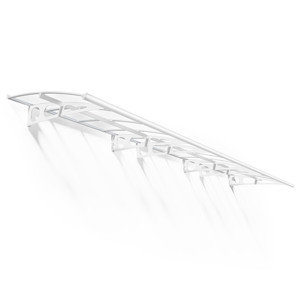 Palram Canopia Bordeaux 6690 White Clear Door Canopy 7 x 1.4m Image 2
