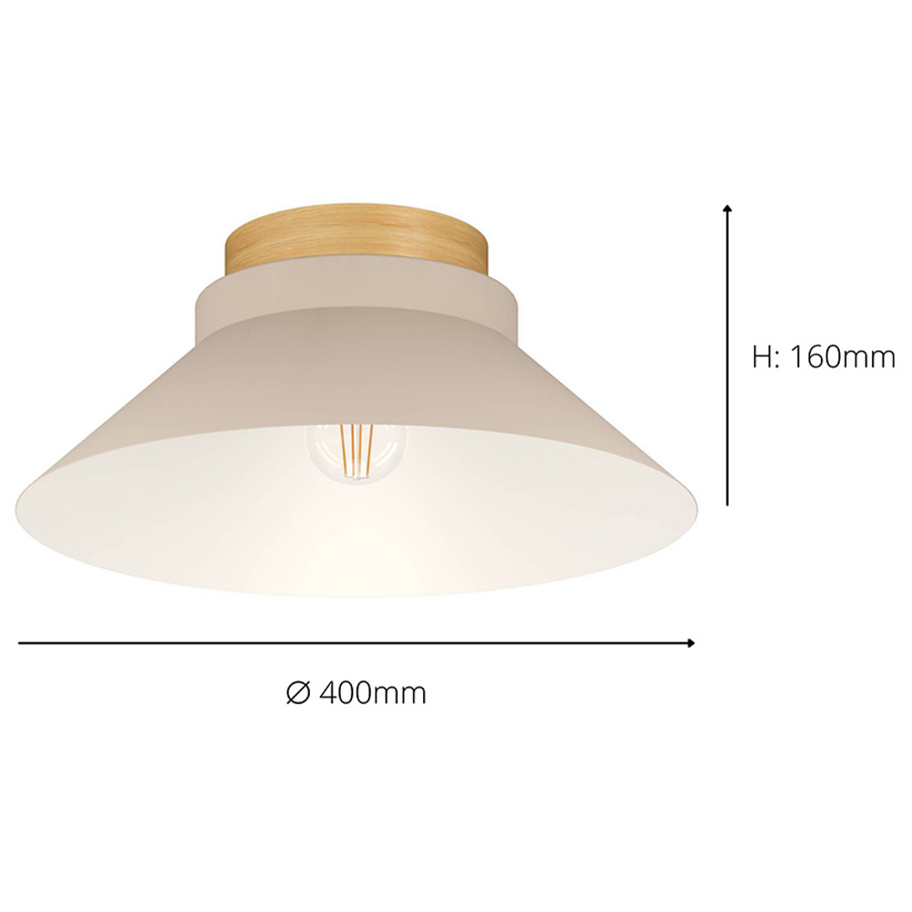 EGLO Moharras Sand and Wood Ceiling Light Image 6